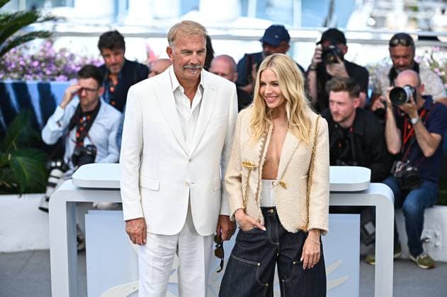 May 19, 2024, Cannes, Cannes, France: SIENNA MILLER and KEVIN COSTNER attend the Horizon: An American Saga Photocall at the 77th annual Cannes Film Festival at Palais des Festivals on May 19, 2024 in Cannes, France. Cannes France - ZUMAk160 20240519_zip_k160_021 Copyright: xStefanosxKyriazisx