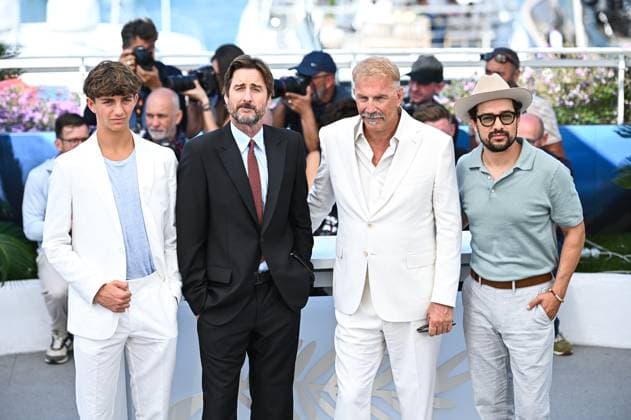 May 19, 2024, Cannes, Cannes, France: HAYES COSTNER, LUKE WILSON, KEVIN COSTNER and ALEJANDRO EDDA attend the Horizon: An American Saga Photocall at the 77th annual Cannes Film Festival at Palais des Festivals on May 19, 2024 in Cannes, France. Cannes France - ZUMAk160 20240519_zip_k160_028 Copyright: xStefanosxKyriazisx
