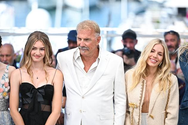 May 19, 2024, Cannes, Cannes, France: SIENNA MILLER, KEVIN COSTNER and GEORGIA MACPHAIL attend the Horizon: An American Saga Photocall at the 77th annual Cannes Film Festival at Palais des Festivals on May 19, 2024 in Cannes, France. Cannes France - ZUMAk160 20240519_zip_k160_038 Copyright: xStefanosxKyriazisx
