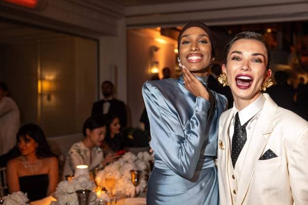 Cannes - Women In Cinema Gala AAR Ikram Abdi and Amy Jackson have fun for the photo as they attend the ?Women In Cinema? gala at hotel Eden Roc at Cap d?Antibes, as part of 77th edition of Cannes Film Festival, in Cannes, France, on May 18, 2024. Photo by Ammar Abd Rabbo ABACAPRESS.COM Cannes France  Copyright: xAbdxRabboxAmmar ABACAx