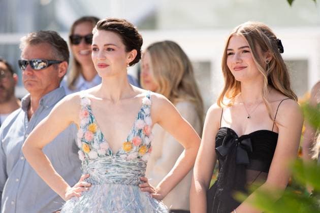Cannes Horizon An American Saga Photocall Ella Hunt and Georgia MacPhail attending the Horizon : An American Saga Photocall as part of the 77th Cannes International Film Festival in Cannes, France on May 19, 2024. Photo by Aurore Marechal ABACAPRESS.COM Cannes France  Copyright: xMarechalxAurore ABACAx