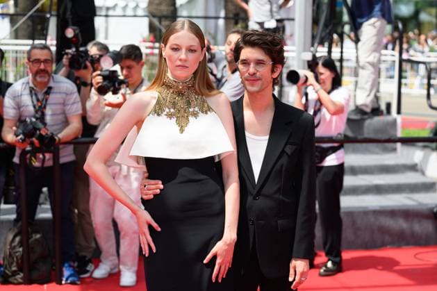 Cannes Limonov The Ballad Red Carpet NG Ben Whishaw and Victoria Miroshnichenko attending the ?Limonov The Ballad? Screening and Red Carpet at Palais Des Festivals in Cannes, France on May 19 2024 as part of the 77th Cannes Film Festival. Photo by Nicolas Genin ABACAPRESS.COM Cannes France  Copyright: xGeninxNicolas ABACAx