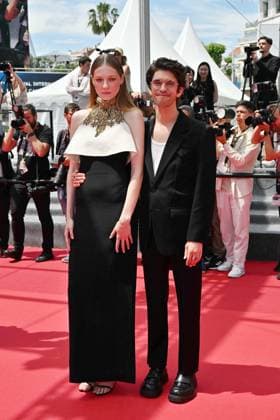 Cannes, 77th Cannes Film Festival 2024, Red Carpet Limonov - The Ballad Cannes, 77th Cannes Film Festival 2024, Red Carpet Limonov - The Ballad In the photo: Ben Whishaw, Victoria Miroshnichenko Cannes France  Copyright: xIPA ABACAx