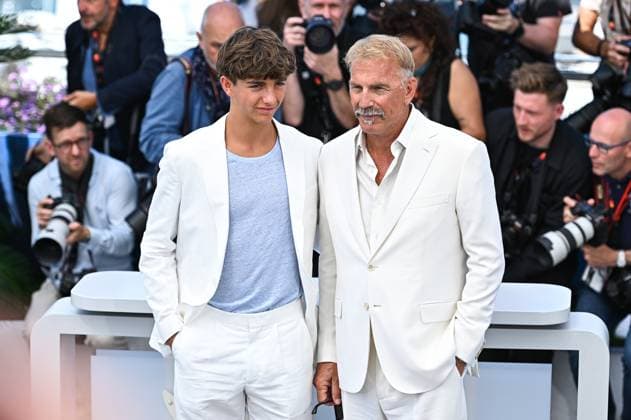 News - Horizon : An American Saga Photocall - The 77th Annual Cannes Film Festival Kevin Costner and Hayes Costner attend the Horizon: An American Saga Photocall at the 77th annual Cannes Film Festival at Palais des Festivals on May 19, 2024 in Cannes, France. Cannes Palais des Festival France Copyright: xStefanosxKyriazisx xLiveMediax LPN_1361144