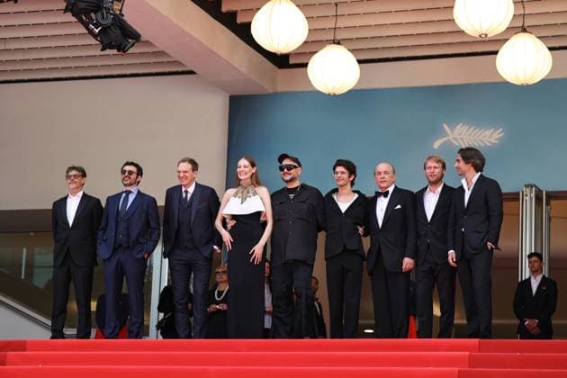 May 19, 2024, Cannes, Alpes-Maritimes, France: The Cannes Film Festival is taking place i Cannes; France from May 14 to 25; 2024. Andrey Burkovskiy; Viktoria Miroshnichenko; Kirill Serebrennikov; Ben Whishaw; Mario Gianani; Lorenzo Gangarossa; Tomas Arana; Ilya Stewart; Dimitri Rassam on the Red Carpet of the film Limonov - The Ballad Cannes France - ZUMAt227 20240519_zip_t227_005 Copyright: xMarinaxTakimotox