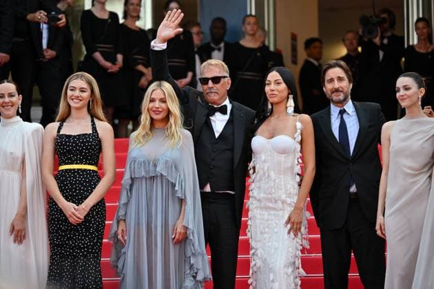 Cannes 2024 Premiere Horizon Jena Malone, Georgia MacPhail, Sienna Miller, Kevin Costner, WasÃ Chief, Luke Wilson attending the premiere of the movie Horizon during the 77th Cannes Film Festival in Cannes, France on May 19, 2024. Photo by Julien Reynaud APS-Medias ABACAPRESS.COM Cannes France  Copyright: xReynaudxJulien APS-Medias ABACAx