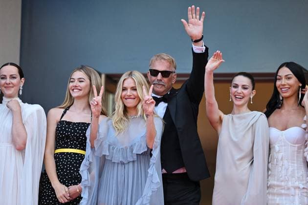 Cannes 2024 Premiere Horizon Jena Malone, Georgia MacPhail, Sienna Miller, Kevin Costner, Ella Hunt, WasÃ Chief attending the premiere of the movie Horizon during the 77th Cannes Film Festival in Cannes, France on May 19, 2024. Photo by Julien Reynaud APS-Medias ABACAPRESS.COM Cannes France  Copyright: xReynaudxJulien APS-Medias ABACAx