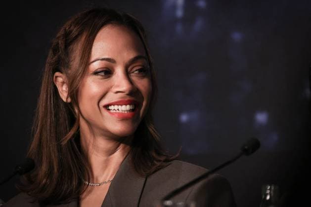 Cannes Emilia Perez Press Conference DB Zoe Saldana attending the Emilia Perez press conference ahead of the 77th annual Cannes Film Festival at Palais des Festivals on May 19, 2024 in Cannes, France. Photo by Davids Boyer ABACAPRESS.COM Cannes France  Copyright: xBoyerxDavid ABACAx
