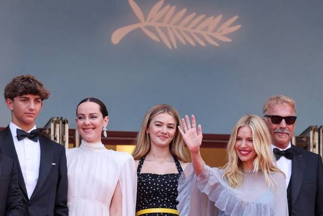 Cannes - Horizon: An American Saga Screening Alejandro Edda, Hayes Costner, Jena Malone, Georgia MacPhail, Sienna Miller, Kevin Costner, Ella Hunt, WasÃ Chief, Abbey Lee Kershaw, Isabelle Fuhrman and Luke Wilson attend the Horizon: An American Saga Red Carpet at the 77th annual Cannes Film Festival at Palais des Festivals on May 19, 2024 in Cannes, France. Photo by Shootpix ABACAPRESS.COM Cannes France  Copyright: xShootpix ABACAx