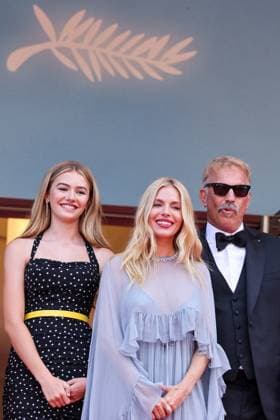 Cannes - Horizon: An American Saga Screening Georgia MacPhail, Sienna Miller, Kevin Costner attend the Horizon: An American Saga Red Carpet at the 77th annual Cannes Film Festival at Palais des Festivals on May 19, 2024 in Cannes, France. Photo by Shootpix ABACAPRESS.COM Cannes France  Copyright: xShootpix ABACAx