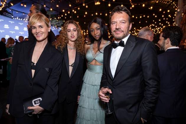 B PersonnalitÃ s aun diner Women in Motion par le groupe Kering, Place de la Castre, lors du 77eme Festival International du Film de Cannes Judith Godreche et sa fille Tess BartÃ lemy, Daniela Stock et Samuel Le Bihan PersonnalitÃ s au diner Women in Motion par le groupe Kering, Place de la Castre, at the 77th Festival International du Film de Cannes On May 19, 2024 Olivier Borde Bestimage 2024 Kering Women In Motion Awards and Cannes Film Festival Presidential Dinner at the 77th annual Cannes Film Festival at the Place de la Castre On May 19, 2024 Cannes France  Copyright: xOLIVIERxBORDEx xBESTIMAGExOLIVIERxBORDEx xBESTIMAGEx