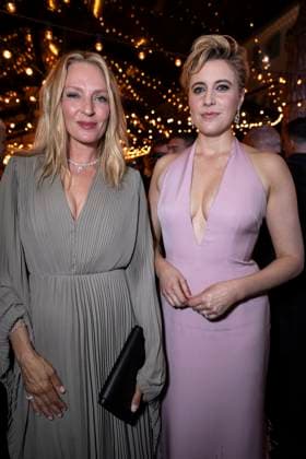 B PersonnalitÃ s aun diner Women in Motion par le groupe Kering, Place de la Castre, lors du 77eme Festival International du Film de Cannes Uma Thurman, Greta Gerwig PersonnalitÃ s au diner Women in Motion par le groupe Kering, Place de la Castre, lors du 77eme Festival International du Film de Cannes Le 19 mai 2024 Olivier Borde Bestimage 2024 Kering Women In Motion Awards and Cannes Film Festival Presidential Dinner at the 77th annual Cannes Film Festival at the Place de la Castre On May 19, 2024 Cannes France  Copyright: xOLIVIERxBORDEx xBESTIMAGExOLIVIERxBORDEx xBESTIMAGEx