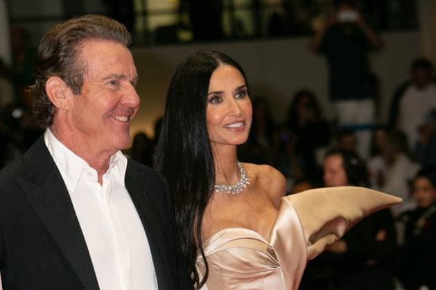 77eme Festival International du Film de Cannes Marches du film The Substance 77th Cannes Film Festival Red carpet of the film The substance Dennis Quaid and Demi Moore 305207 2024 05 19 Cannes France  Copyright: xIsabellexVautierx xStarfacex STAR_305207_150