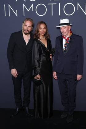 Cannes - Kering And Cannes Film Festival Official Dinner Marco Perego, Zoe Saldana and Jacques Audiard attends Kering and Cannes Film Festival Official Dinner attends a Women In Motion talk at the 77th annual Cannes Film Festival at Majestic Hotel on May 19, 2024 in Cannes, France. Photo by Jerome DominÃ ABACAPRESS.COM  Copyright: xDominexJerome ABACAx