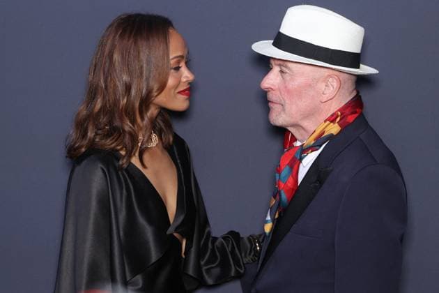 Cannes - Kering And Cannes Film Festival Official Dinner Zoe Saldana and Jacques Audiard attends Kering and Cannes Film Festival Official Dinner attends a Women In Motion talk at the 77th annual Cannes Film Festival at Majestic Hotel on May 19, 2024 in Cannes, France. Photo by Jerome DominÃ ABACAPRESS.COM  Copyright: xDominexJerome ABACAx
