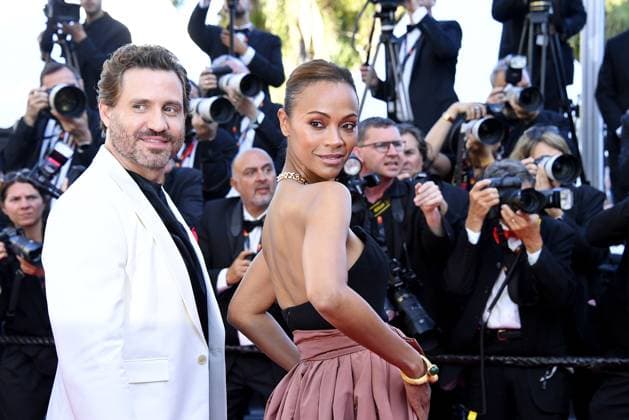 Edgar Ramirez and Zoe Saldana at the Emilia Perez movie premiere on 18 05 2024 in Cannes Cannes Film Festival 2024 Emilia Perez movie premiere