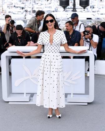 Cannes, France: Cannes, 77th Cannes Film Festival 2024 Photocall film Ã¢â‚¬oeThe substanceÃ¢â‚¬Â In the photo: Demi Moore Cannes France  - ZUMAp169 20240520_zea_p169_342 Copyright: xAlbertoxTerenghix