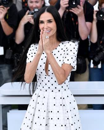 Cannes, France: Cannes, 77th Cannes Film Festival 2024 Photocall film Ã¢â‚¬oeThe substanceÃ¢â‚¬Â In the photo: Demi Moore Cannes France  - ZUMAp169 20240520_zea_p169_357 Copyright: xAlbertoxTerenghix