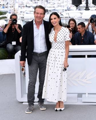 Cannes, France: Cannes, 77th Cannes Film Festival 2024 Photocall film Ã¢â‚¬oeThe substanceÃ¢â‚¬Â In the photo: Dennis Quaid, Demi Moore Cannes France  - ZUMAp169 20240520_zea_p169_385 Copyright: xAlbertoxTerenghix