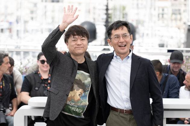 Annual Cannes Film Festival - Palme Photocall - Cannes DN Kenichi Yoda and Goro Miyazaki attend the Palme D Or Winner Studio Ghibli Photocall at the 77th annual Cannes Film Festival at Palais des Festivals on May 20, 2024 in Cannes, France. Photo by David NIVIERE ABACAPRESS.COM CANNES France  Copyright: xNivierexDavid ABACAPRESS.COMx
