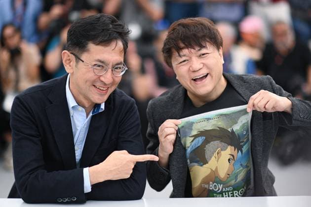 Cannes Honorary Palm D Or To Studio Ghibli Photocall Goro Miyazaki and Kenichi Yoda attending the Honorary Palm D Or To Studio Ghibli Photocall as part of the 77th Cannes International Film Festival in Cannes, France on May 20, 2024. Photo by Aurore Marechal ABACAPRESS.COM Cannes France  Copyright: xMarechalxAurore ABACAx