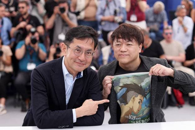 Photocall of the Palme d?Or d?Honneur award ceremony at GHILBI studio during the 77th Cannes International Film Festival GorÅ Miyazak, Kenichi Yoda Photocall for the Palme d?Or d?Honneur award to Studio GHILBI at the 77th Cannes International Film Festival on May 20, 2024 Jacovides Moreau Bestimage Photocall for the Palme D Or Winner Studio Ghibli at the 77th annual Cannes Film Festival at Palais des Festivals on May 20, 2024 in Cannes, France Cannes France  Copyright: xJACOVIDES-MOREAUx xBESTIMAGExJACOVIDES-MOREAUx xBESTIMAGEx