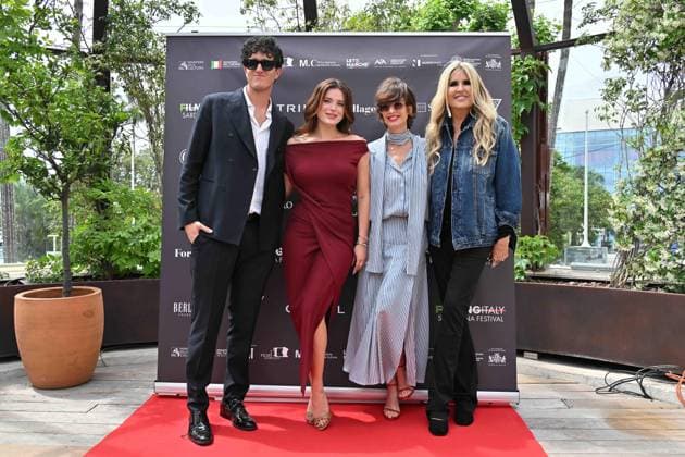 Cannes, 77th Cannes Film Festival 2024, Photocall for the presentation of Filming Italy Sardegna 2024 In the photo: Vittorio Base, Bella Thorne, Paz Vega, Tiziana Rocca  Copyright: xManuelexMangiarottix xipa-agencyx xPoolxPhotoxEventsx03x IPA_Agency_IPA46302596