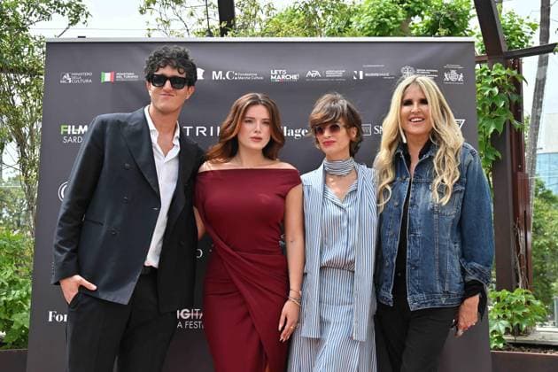 Cannes, 77th Cannes Film Festival 2024, Photocall for the presentation of Filming Italy Sardegna 2024 In the photo: Vittorio Base, Bella Thorne, Paz Vega, Tiziana Rocca  Copyright: xManuelexMangiarottix xipa-agencyx xPoolxPhotoxEventsx03x IPA_Agency_IPA46302609