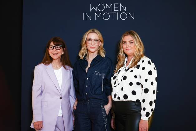 May 20, 2024, Cannes, France: Dr. Stacy L. Smith, Cate Blanchett and Coco Francini attend the Kering Women in Motion Photocall at the 77th annual Cannes Film Festival at Majestic Hotel on May 20, 2024 in Cannes, France. Cannes France - ZUMAz156 20240520_zip_z156_001 Copyright: xBeataxZawrzelx