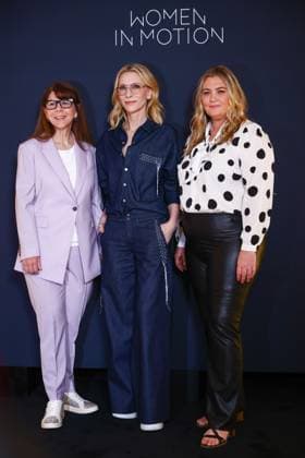 May 20, 2024, Cannes, France: Dr. Stacy L. Smith, Cate Blanchett and Coco Francini attend the Kering Women in Motion Photocall at the 77th annual Cannes Film Festival at Majestic Hotel on May 20, 2024 in Cannes, France. Cannes France - ZUMAz156 20240520_zip_z156_007 Copyright: xBeataxZawrzelx