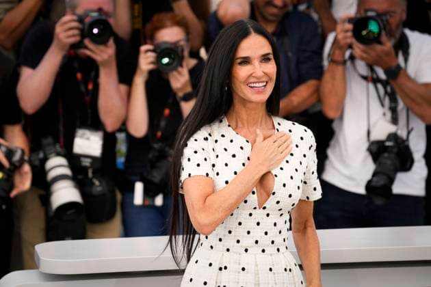IPP Photo Daniele Cifala™ Cannes 20 05 2024 The Substance Photocall The 77th Annual Cannes Film Festival in the photo Demi Moore Italy Photo Press World Copyright