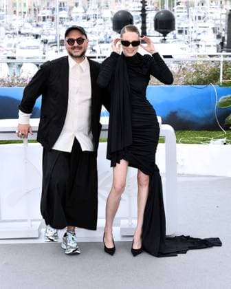 Cannes, France: Cannes, 77th Cannes Film Festival 2024 Photocall film Limonov - The Ballad In the photo: Kirill Serebrennikov, Victoria Miroshnichenko Cannes France  - ZUMAp169 20240520_zea_p169_603 Copyright: xAlbertoxTerenghix