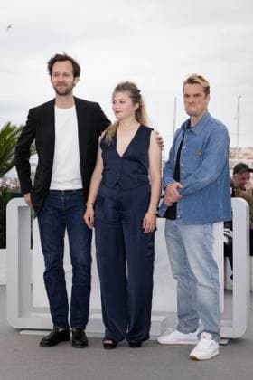 Cannes - En Fanfare Photocall Pierre Lottin, Sarah Suco and Benjamin Lavernhe attend the En Fanfare (The Marching Band) photocall at the 77th annual Cannes Film Festival at Palais des Festivals on May 20, 2024 in Cannes, France. Photo by Shootpix ABACAPRESS.COM Cannes France  Copyright: xShootpix ABACAx