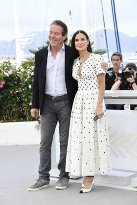 Dennis Quaid and Demi Moore at the Photocall THE SUBSTANCE at the 77 th Cannes Film Festival 20 05 2024