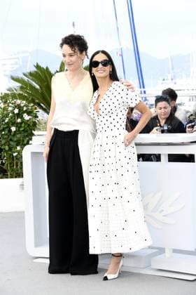 Coralie Fargeat and Demi Moore at the photocall THE SUBSTANCE at the 77th Cannes Film Festival 20 05 2024