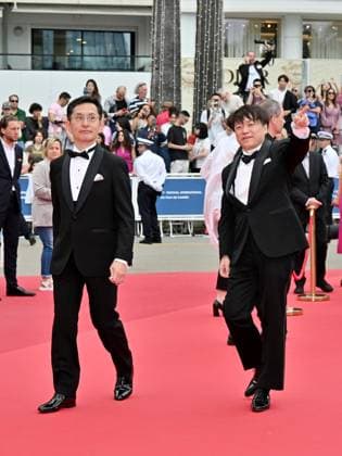 Cannes, France: Cannes, 77th Cannes Film Festival 2024, Sixth evening - red carpet Palma d Or Studio Ghibli - In the photo: Goro Miyazaki and Kenichi Yoda Cannes France  - ZUMAp169 20240520_zea_p169_633 Copyright: xManuelexMangiarottix