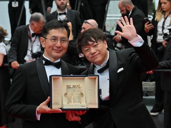 Cannes, 77th Cannes Film Festival 2024, Seventh evening - red carpet Palma d Or Studio Ghibli - In the photo: Goro Miyazaki and Kenichi Yoda  Copyright: xManuelexMangiarottix xipa-agencyx xPoolxPhotoxEventsx03x IPA_Agency_IPA46310973