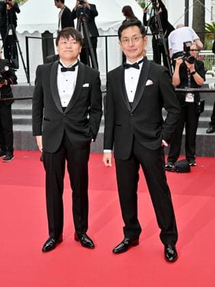 Cannes, France: Cannes, 77th Cannes Film Festival 2024, Sixth evening - red carpet Palma d Or Studio Ghibli - In the photo: Goro Miyazaki and Kenichi Yoda Cannes France  - ZUMAp169 20240520_zea_p169_644 Copyright: xManuelexMangiarottix