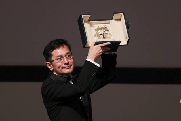 Cannes Palme D Or D Honneur To Studio Ghibli Ceremony DB Goro Miyazaki poses with the award during the ceremony for the Palme D Or D Honneur to Studio Ghibli at the 77th annual Cannes Film Festival at Palais des Festivals on May 20, 2024 in Cannes, France. Photo by David Boyer ABACAPRESS.COM Cannes France  Copyright: xBoyerxDavid ABACAx