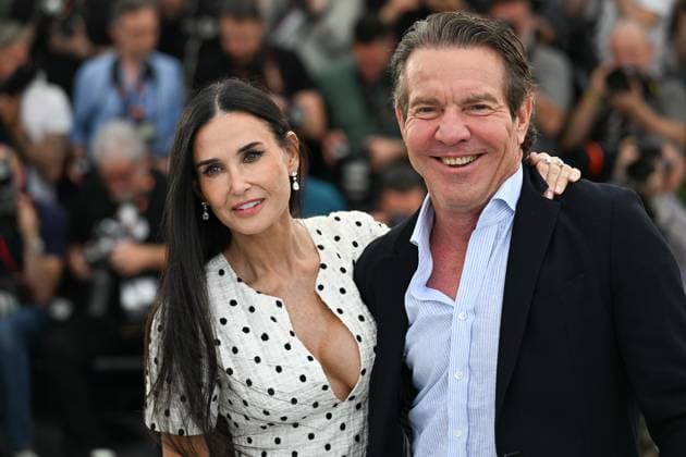 77eme Festival International du Film de Cannes Photocall du film 77th International Cannes Film Festival Photocall THE SUBSTANCE DEMI MOORE DENNIS QUAID 305236 2024 05 20 Cannes France  Copyright: xSergexArnalx xStarfacex STAR_305236_041