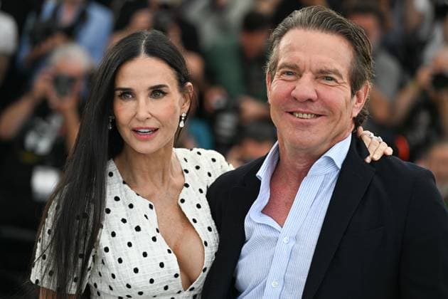 77eme Festival International du Film de Cannes Photocall du film 77th International Cannes Film Festival Photocall THE SUBSTANCE DEMI MOORE DENNIS QUAID 305236 2024 05 20 Cannes France  Copyright: xSergexArnalx xStarfacex STAR_305236_042