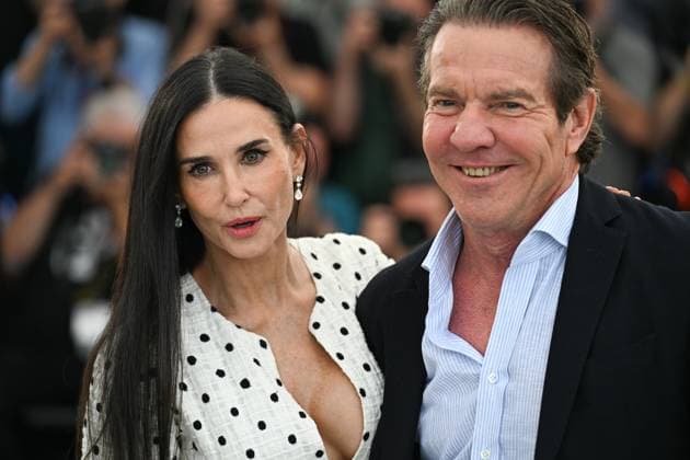 77eme Festival International du Film de Cannes Photocall du film 77th International Cannes Film Festival Photocall THE SUBSTANCE DEMI MOORE DENNIS QUAID 305236 2024 05 20 Cannes France  Copyright: xSergexArnalx xStarfacex STAR_305236_046