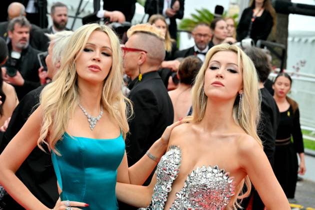 Cannes, 77th Cannes Film Festival 2024 Red Carpet The Apprentice Pictured: Olivia and Natasha Arben  Copyright: xManuelexMangiarotti xipa-agency.x x xipa-agencyxnetx IPA_Agency_IPA46315466
