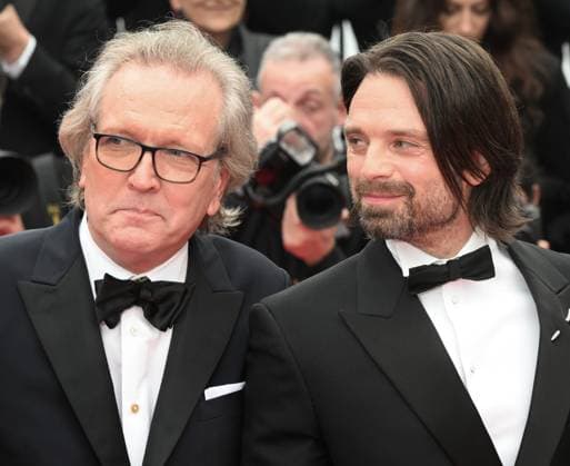 German actor Sebastian Stan and American actor Martin Donovan attend the premiere of The Apprentice at the 77th Cannes Film Festival in Cannes, France on Monday May 20, 2024.  CAN20240520164 RUNExHELLESTAD