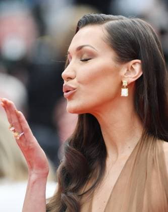 American model Bella Hadid attends the premiere of The Apprentice at the 77th Cannes Film Festival in Cannes, France on Monday May 20, 2024.  CAN20240520180 RUNExHELLESTAD