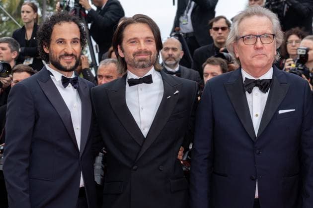 B MontÃ e des marches du film Â The Apprentice Â lors du 77eme Festival International du Film de Cannes Ali Abbasi, Sebastian Stan, Martin Donovan MontÃ e des marches du film Â The Apprentice Â lors du 77eme Festival International du Film de Cannes, au Palais des Festivals Ã Cannes Le 20 mai 2024 Olivier Borde Bestimage Red carpet of the movie Â The Apprentice Â during the 77th Cannes International Film Festival at the Palais des Festivals in Cannes, France On may 20th 2024 Cannes France  Copyright: xOLIVIERxBORDEx xBESTIMAGExOLIVIERxBORDEx xBESTIMAGEx