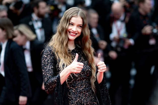 Cannes, France 20th May, 2024 Barbara Palvin attends The Apprentice Screening red carpet at the 77th annual Cannes Film Festival at Palais des Festivals on May Ã , 2024 in Cannes, France CINEMA 77eme Festival de Cannes Red Carpet du film The Apprentice 20 05 2024 NorbertScanella Panoramic 