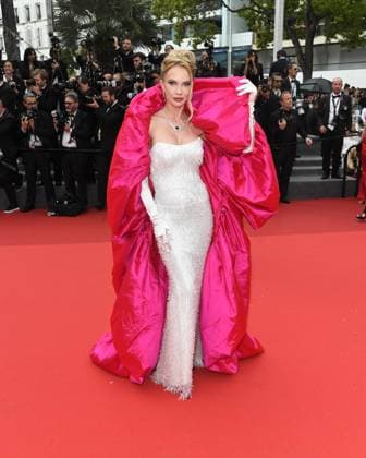 Cannes, France: Cannes, 77th Cannes Film Festival 2024, Red carpet film The Apprentice In the photo: Kate Alexeeva Cannes France  - ZUMAp169 20240520_zea_p169_1195 Copyright: xAlbertoxTerenghix