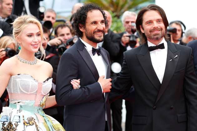 Maria Bakalova, Ali Abbasi and Sebastian Stan at the premiere of the feature film The Apprentice at the Festival de Cannes 2024 77 Cannes International Film Festival at the Palais des Festivals Cannes, 20 05 2024 Foto:xD.xBedrosianx xFuturexImagex apprentice_4620