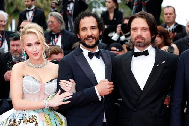 Maria Bakalova, Ali Abbasi and Sebastian Stan at the premiere of the feature film The Apprentice at the Festival de Cannes 2024 77 Cannes International Film Festival at the Palais des Festivals Cannes, 20 05 2024 Foto:xD.xBedrosianx xFuturexImagex apprentice_4621